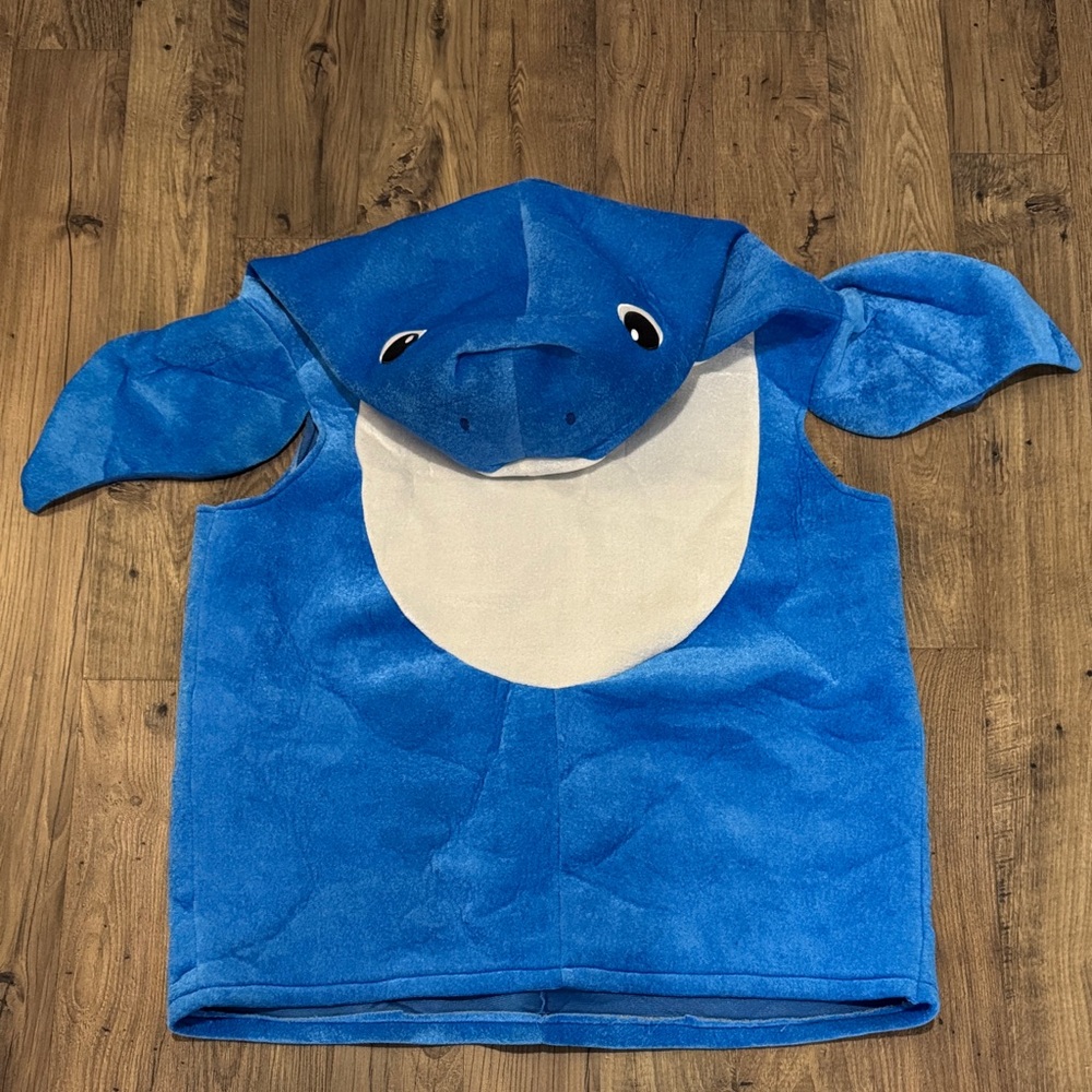 GUC Baby (Daddy) Shark Halloween Costume Blue Shark Hooded Vest - Large